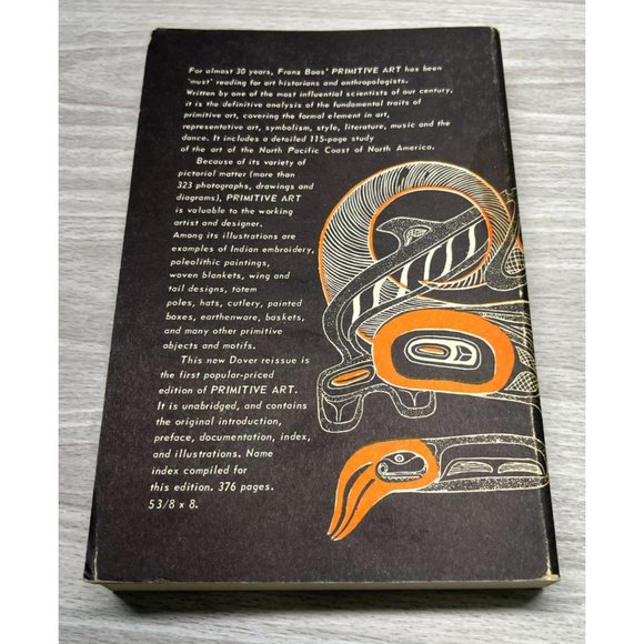 Primitive Art by Franz Boas 1955 Edition Paperback North Pacific Coast Vintage - Picture 2 of 12